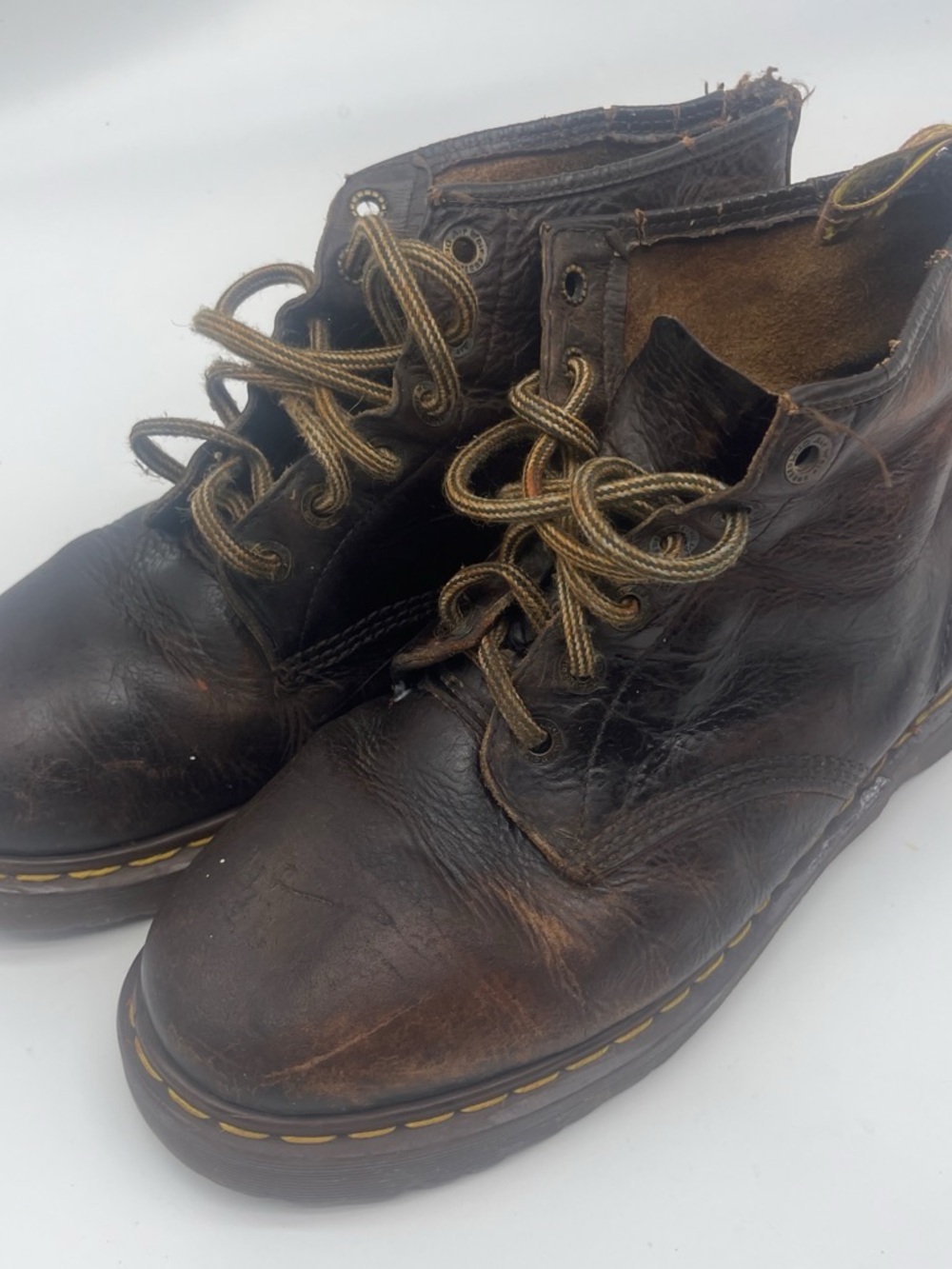 Men's Brown Leather Lace-Up Work Boots